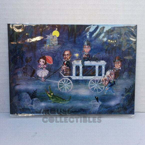 Disney Parks Haunted Mansion Postcard Stretching Portraits WonderGround Coulter - Picture 1 of 9